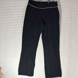 Champion Black Track Pants with White Waist Piping